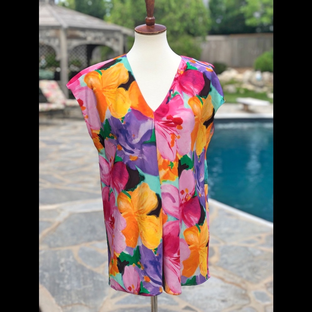Lauren Ralph Lauren sz M Colorful  blouse